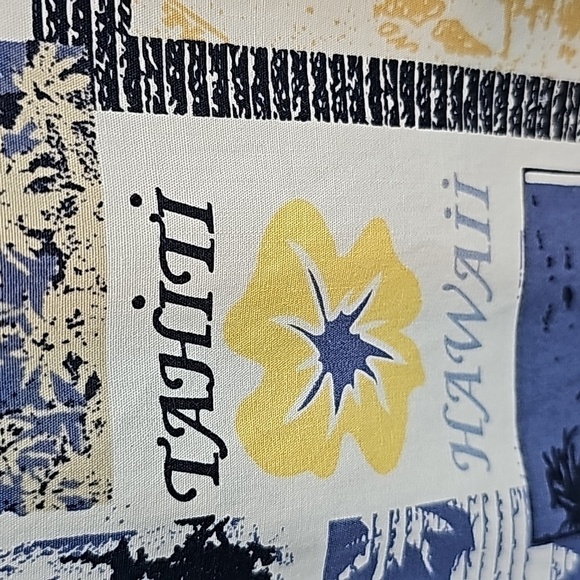 CROSSINGS, men's XL casual button-down shirt. Tropical print. EXCELLENT. - Picture 5 of 10